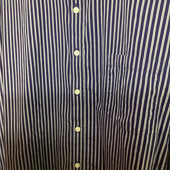 Michael Kors button up shirt Blue and white striped Men’s 18.5 34/35 Big EUC. - Picture 4 of 13